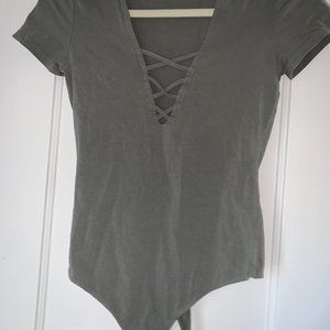 Olive green body suit